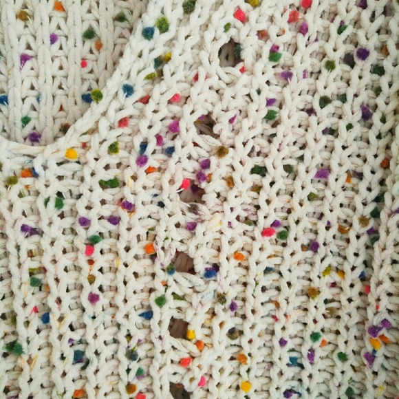 LAST 1! POL Confetti Sweater Dress Soft Chenille V Neck - Picture 5 of 8